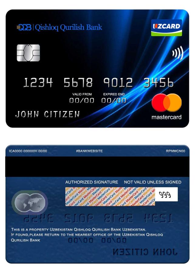 Uzbekistan Qishloq Qurilish Bank mastercard